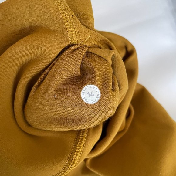 Lululemon 2021 Align Short High Rise Stretch Fitted Gold Spice 14 - Picture 5 of 5